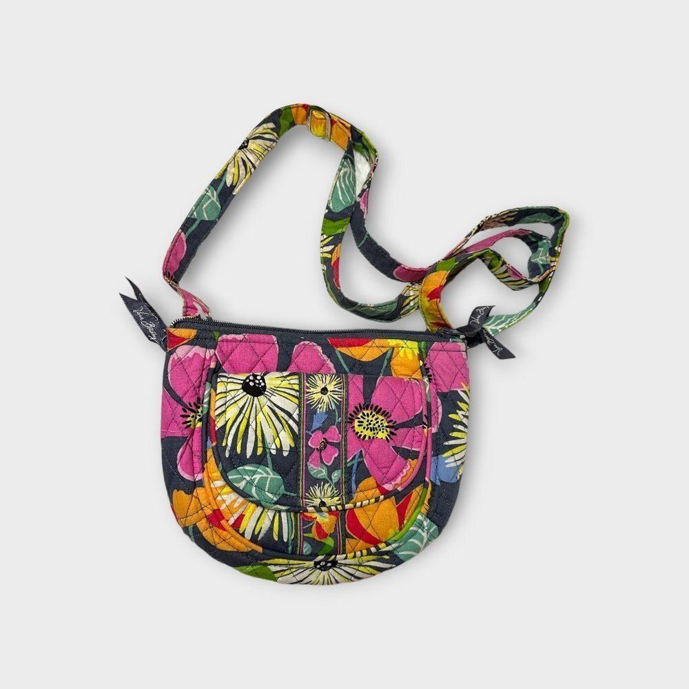 Vera Bradley Hipster Crossbody Bag Jazzy Blooms Retired Floral Cotton Quilted